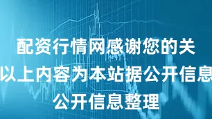 配资行情网感谢您的关注！以上内容为本站据公开信息整理